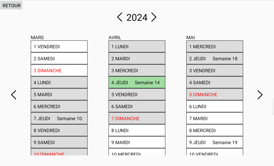 Calendrier